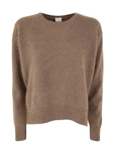 C.t.plage Crew Neck Sweater With Side Slits