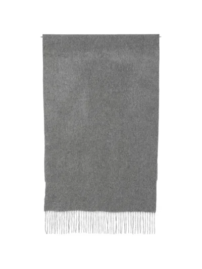 C.t.plage Fringed-edge Scarf In Gray