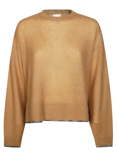C.t.plage Gc Alpaca Wool Box Sweater In Brown