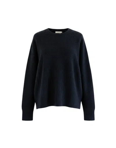 C.t.plage Lightweight Fuzzy Knit Pullover In Blue