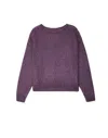 C.t.plage Mohair-silk Pullover With Side Slits In Purple