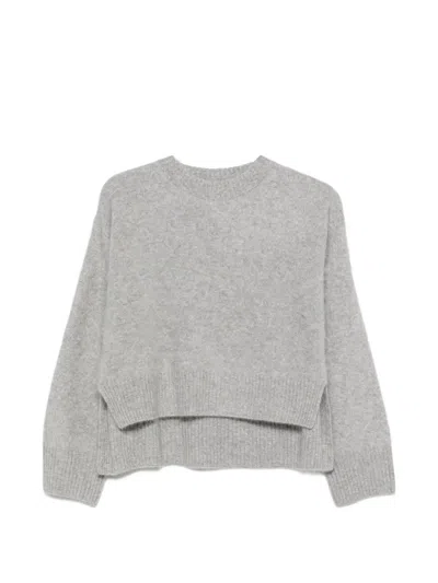 C.t.plage Ribbed-knit Wool Sweater In Gray