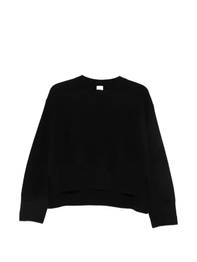 C.t.plage Ribbed-trim Wool Sweater In Black