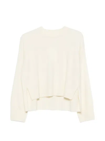 C.t.plage Ribbed-trim Wool Sweater In Neutrals