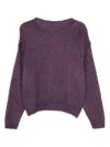 C.t.plage Mohair-silk Pullover With Side Slits In Purple