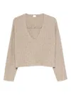 C.t.plage V-neck Sweater In Neutral