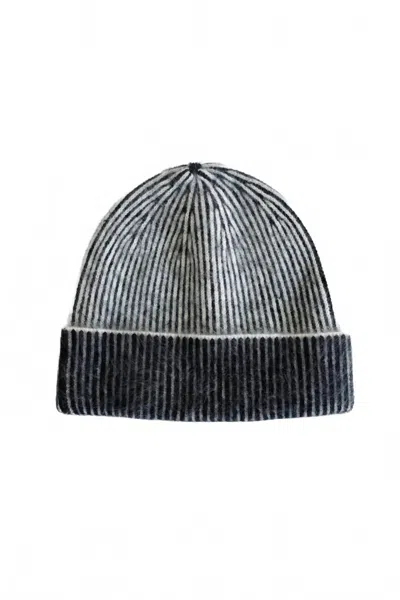 C.t.plage Women's Raccoon Beanie In Mixed Greys In Brown
