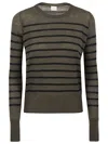 C.t.plage Wool Striped Sweater In Beige