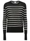 C.t.plage Wool Striped Sweater In Black