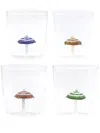 Cu I Seeyou 3d-detail Tumbler Glasses (set Of Four) In Neutrals