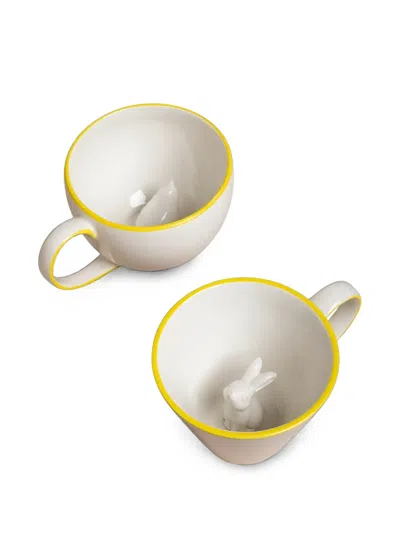 Cu I Seeyou Animal-detail Mugs (set Of 2) In Yellow