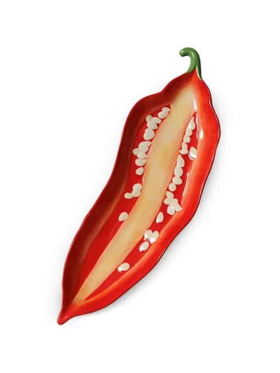 Cu I Seeyou Chilli-shaped Serving Tray In Red