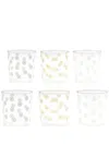 Cu I Seeyou Christmas Snowflake-print Glasses (set Of Six) In Set 6 Bicchieri In Vetro Borosilicato Con Decoro Fiocco Di Neve