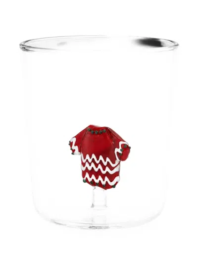 Cu I Seeyou Christmas-themed Glass Set (set Of Three) In White