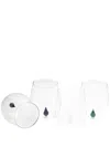 Cu I Seeyou Drop 3d-detailing Glasses (set Of Four) In Set 4 Bicchieri Modello Drop In Vetro Borosilicato Con Goccia Colorata All'interno
