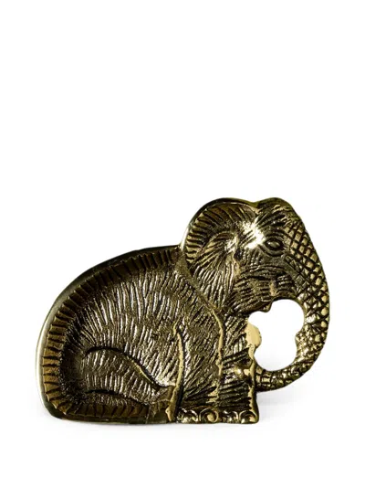 Cu I Seeyou Elephant-motif Trinket Tray In Gold