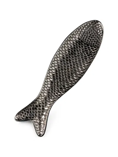 Cu I Seeyou Fish-shaped Textured Tray In Silber