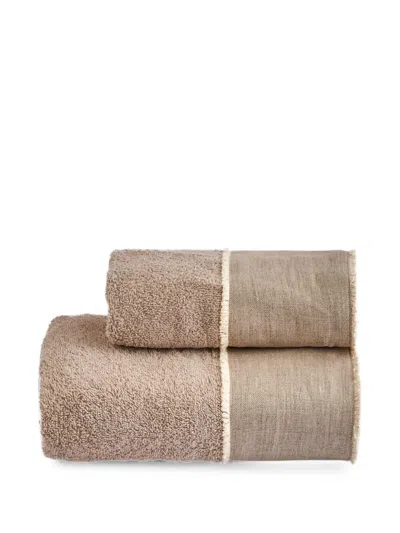 Cu I Seeyou Fringed-detail Bath Towel (set Of Two) In Nude