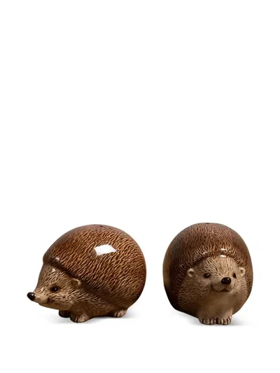 Cu I Seeyou Hedgehog Salt & Pepper Set In Brown