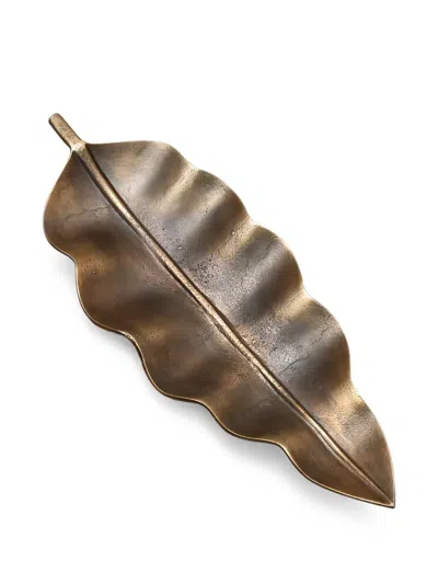 Cu I Seeyou Leaf-shaped Decorative Tray In Brown
