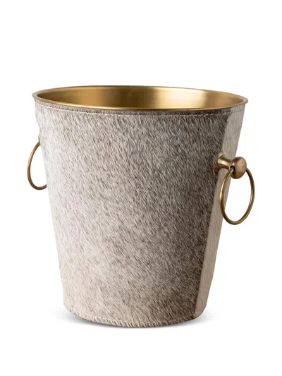 Cu I Seeyou Leather Ice Bucket In Neutral