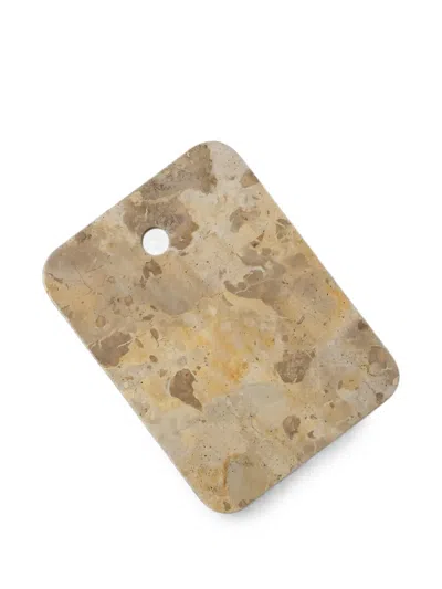 Cu I Seeyou Marble-effect Rectangular Cutting Board In Brown