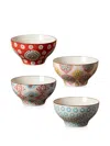 Cu I Seeyou Patterned Ceramic Bowls In Multi