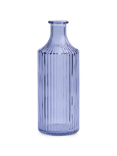Cu I Seeyou Ribbed Glass Vase In Blue