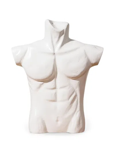 Cu I Seeyou Sculptural Male-torso Sculpture In White