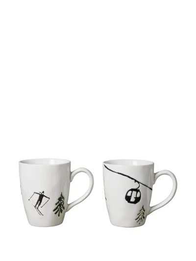 Cu I Seeyou Slalom Mugs (set Of Two) In White