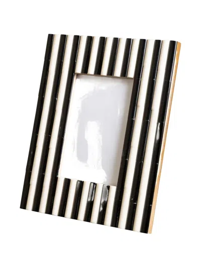 Cu I Seeyou Striped Rectangle Picture Frame In Black