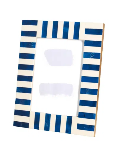 Cu I Seeyou Striped Rectangle Picture Frame In Blue