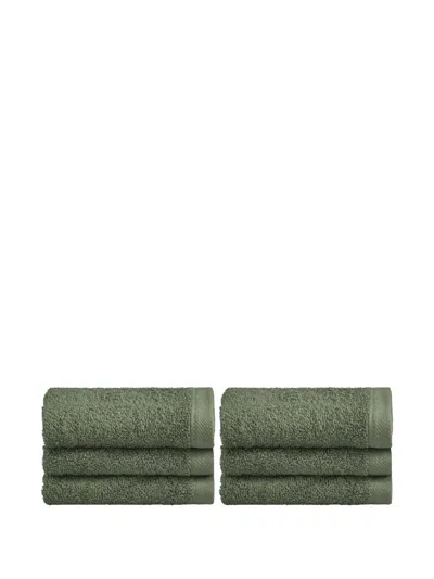 Cu I Seeyou Terry-cloth Towels (set Of 6) In Green
