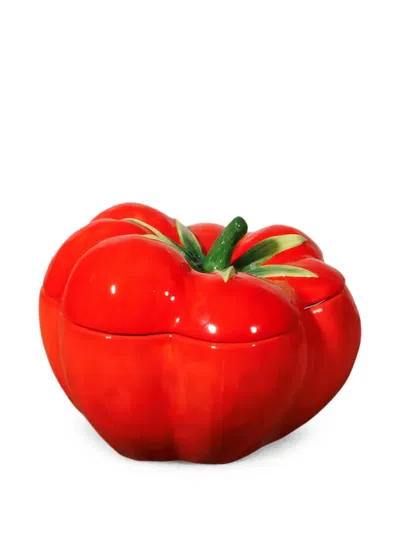 Cu I Seeyou Tomato-shaped Lidded Bowl In Red