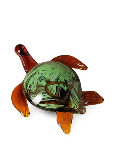 Cu I Seeyou Turtle-shaped Glass Ornament In Braun