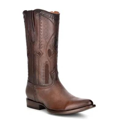 Pre-owned Cuadra 2c1jve Italian Full Deer Dress Zipper Boots Made By  In Brown