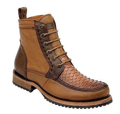 Pre-owned Cuadra 2e13ph Genuine Python By  Boots - Ankle Shoes In Brown