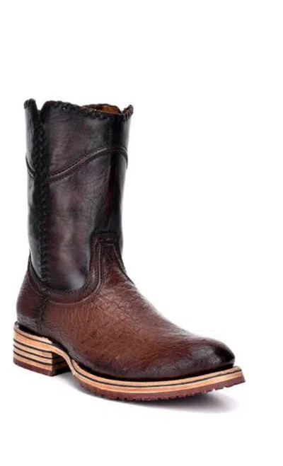 Pre-owned Cuadra 3p02ab Smooth Ostrich  Boots In Brown