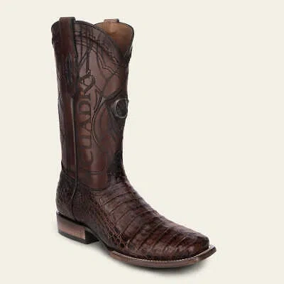Pre-owned Cuadra 3z2lfy -  Honey Cowboy Rodeo Caiman Leather Boots For Men