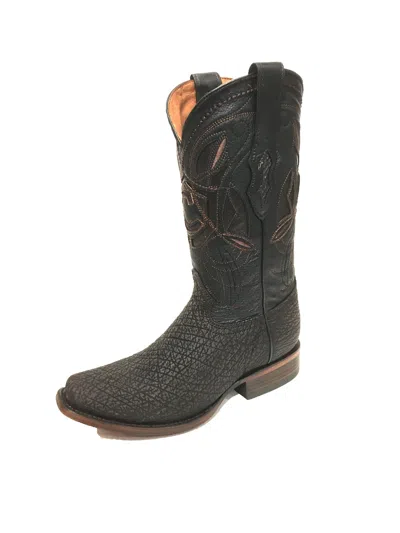 Pre-owned Cuadra Shark Cowboy Rodeo Western Boots Made By  Boots In Black Brown