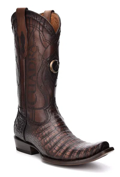 Pre-owned Cuadra 1j1nfy Crocodile Western Boots Made By  In F Grey