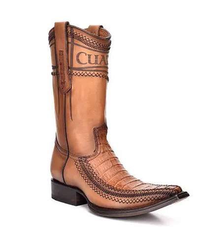 Pre-owned Cuadra Crocodile Urban Western Boot - Handmade  Boots (1b1afc) In Almendra