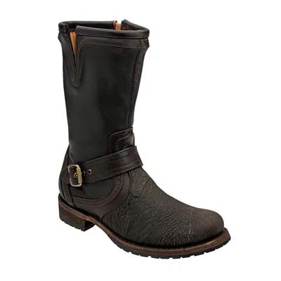 Pre-owned Cuadra Designer Leather Biker Boots - Handmade By  Boots (2e09ti) In Black Brown