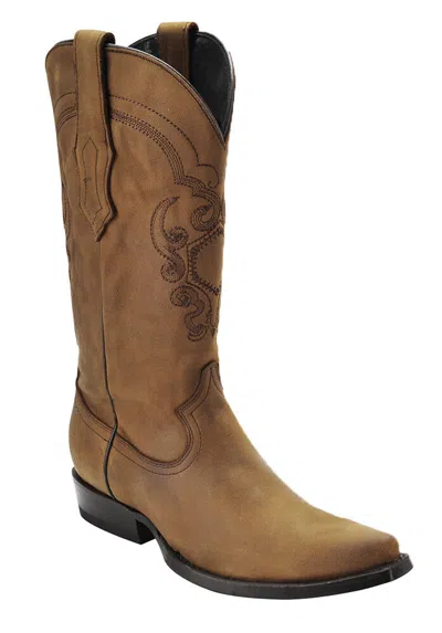 Pre-owned Cuadra Leather Western Boots - Handmade By  Boots (2b15cs) In Tk Cajeta