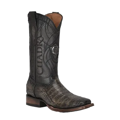 Pre-owned Cuadra Men's Caiman Atlantic Black Sand Western Boots Cu745