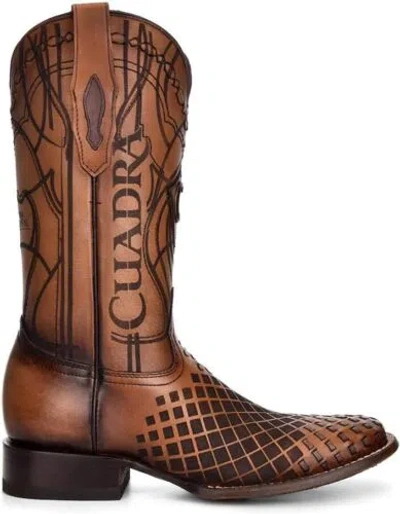 Pre-owned Cuadra Men's Rodeo Boot In Genuine Leather Brown