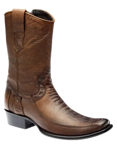 Pre-owned Cuadra Ostrich Leg Western Boots - Handmade By  Boots (1j05pa) In Mud Honey