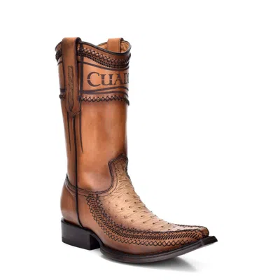 Pre-owned Cuadra Ostrich Urban Western Boot - Handmade  Boots (1b1aa1) In Oryx