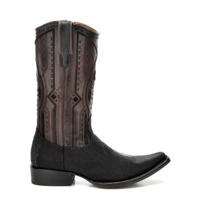 Pre-owned Cuadra 1b1jma Stingray Dress Zipper Boots Made By  In Black