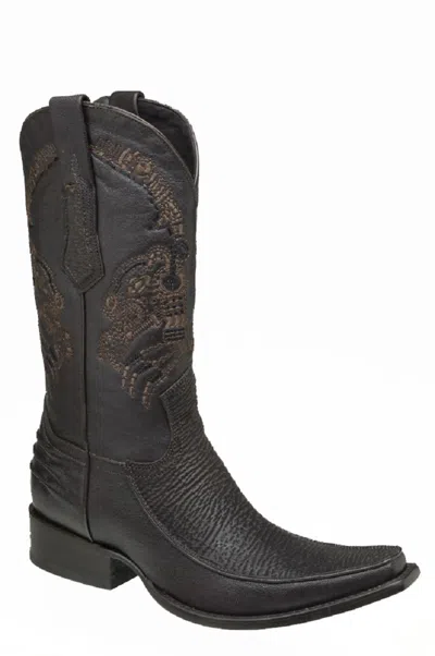 Pre-owned Cuadra Urban Western Boot - Handmade  Boots(1b15ti) In Fusion Black